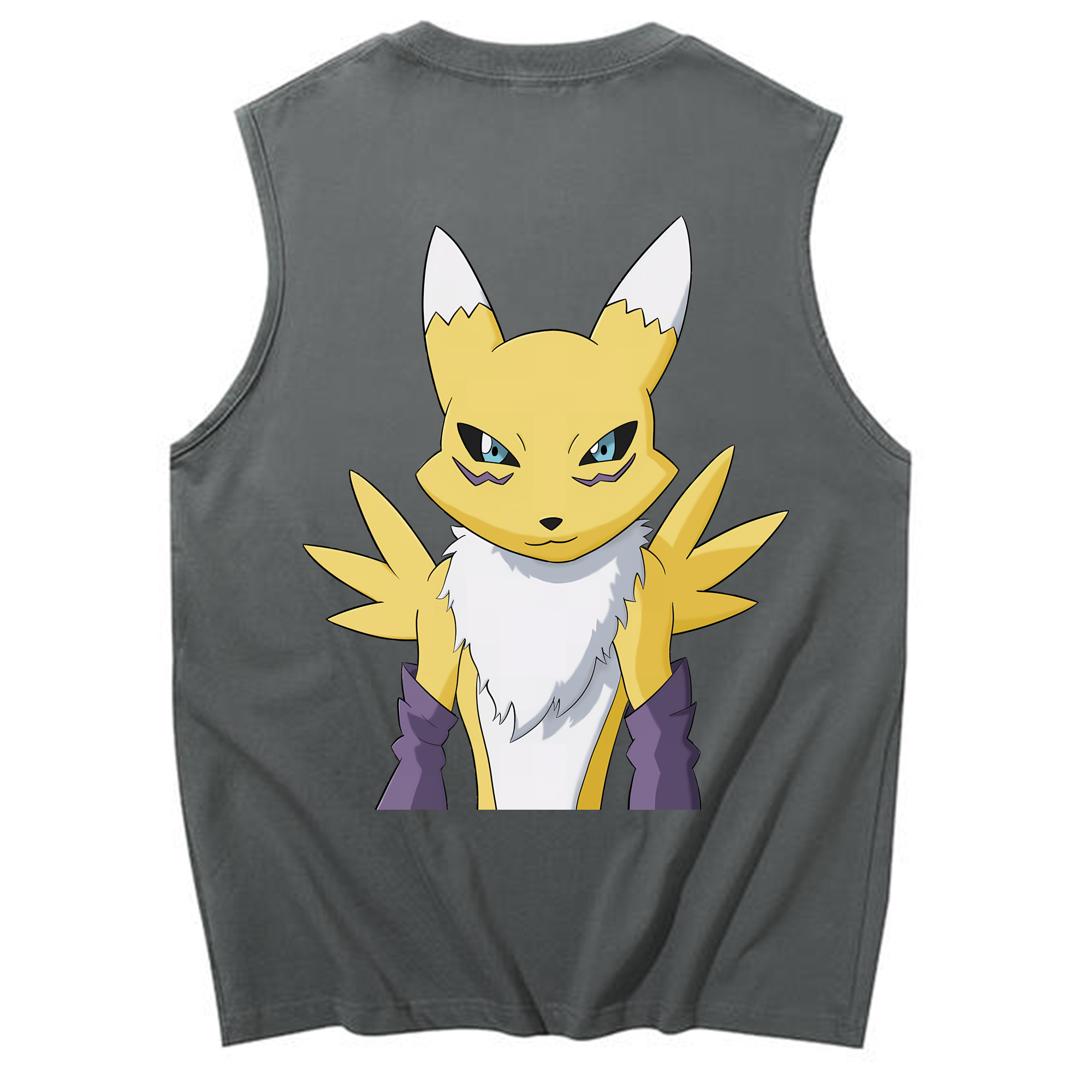 （画像用） Digimon デジタルモンスター/デジモン コットン100％タンクトップ（背面プリント）